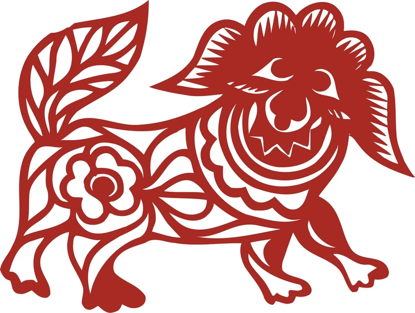 中国风中式传统喜庆民俗人物动物窗花剪纸插画边框AI矢量PNG素材【573】